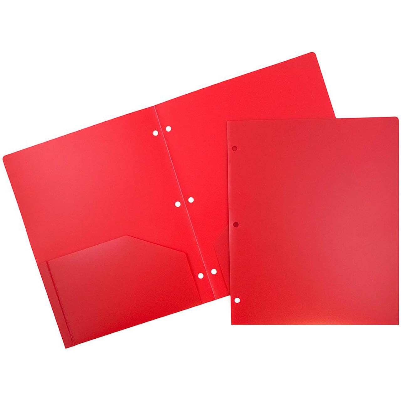 JAM Paper Plastic 2 Pocket 3 Hole Punch Presentation School Folder
